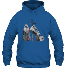 NFL New England Patriots High Heel Butterfly Rhinestone Tide Hoodie - NFLFanGift