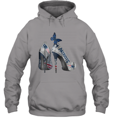 NFL New England Patriots High Heel Butterfly Rhinestone Tide Hoodie - NFLFanGift