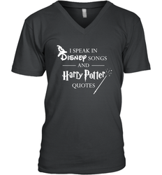 I Speak In Disney Songs And Harry Potter Quotes Men's Vneck - NFLFanGift