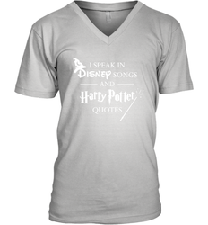 I Speak In Disney Songs And Harry Potter Quotes Men's Vneck - NFLFanGift