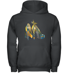 NFL Los Angeles Chargers High Heel Butterfly Rhinestone Youth Hoodie - NFLFanGift