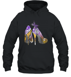 NFL Minnesota Vikings High Heel Butterfly Rhinestone Tide Hoodie - NFLFanGift