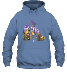 NFL Minnesota Vikings High Heel Butterfly Rhinestone Tide Hoodie - NFLFanGift