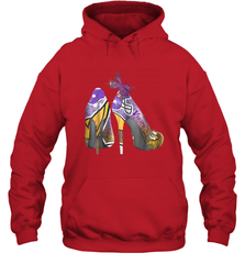 NFL Minnesota Vikings High Heel Butterfly Rhinestone Tide Hoodie - NFLFanGift