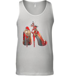 NFLTampa Bay Buccaneers High Heel Butterfly Rhinestone Tide Tank Top - NFLFanGift