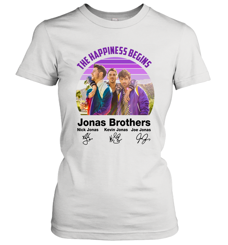 Signatures The Happiness Begins Jonas Brothers Shirt Women's T-Shirt - NFLFanGift