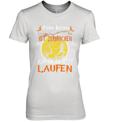 Mein Besen ist zerbrochen also geh ich jetzt Laufen Halloween Women's The Boyfriend Tee - NFLFanGift