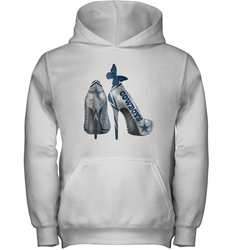 NFL Dallas Cowboys High Heel Butterfly Rhinestone Tide Youth Hoodie - NFLFanGift