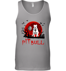 Halloween Stephen king IT Pitbull Moon Shadow shirt Tank Top - NFLFanGift