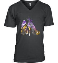 NFL Minnesota Vikings High Heel Butterfly Rhinestone Tide Men's Vneck - NFLFanGift