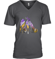 NFL Minnesota Vikings High Heel Butterfly Rhinestone Tide Men's Vneck - NFLFanGift