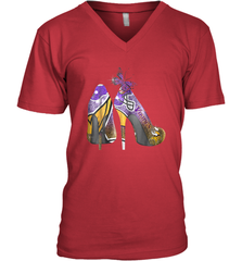 NFL Minnesota Vikings High Heel Butterfly Rhinestone Tide Men's Vneck - NFLFanGift