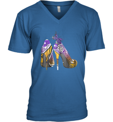 NFL Minnesota Vikings High Heel Butterfly Rhinestone Tide Men's Vneck - NFLFanGift