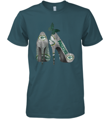 NFL Green Bay Packers Rhinestone High Heels Men's Premium T-Shirt - NFLFanGift