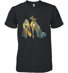 NFL Los Angeles Chargers High Heel Butterfly Rhinestone Men's Premium T-Shirt - NFLFanGift