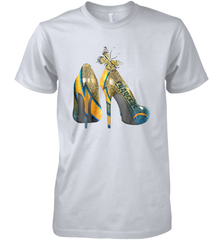 NFL Los Angeles Chargers High Heel Butterfly Rhinestone Men's Premium T-Shirt - NFLFanGift