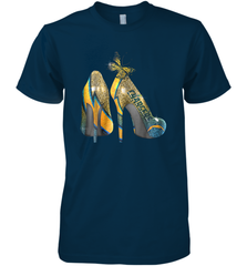 NFL Los Angeles Chargers High Heel Butterfly Rhinestone Men's Premium T-Shirt - NFLFanGift