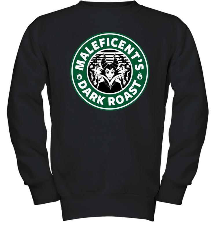 Starbucks Coffee Disney Villains Cruella de Vil Maleficents Dark Roast Youth Sweatshirt - NFLFanGift