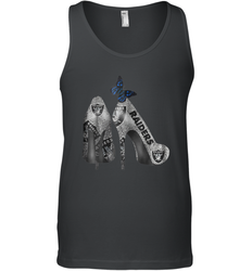 NFL Oakland Raiders High Heel Butterfly Rhinestone Tide Tank Top - NFLFanGift