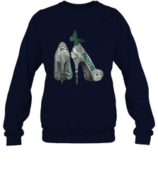 NFL Green Bay Packers Rhinestone High Heels Crewneck Sweatshirt - NFLFanGift