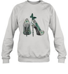 NFL Green Bay Packers Rhinestone High Heels Crewneck Sweatshirt - NFLFanGift