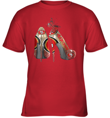 NFL San Francisco 49ers High Heel Butterfly Rhinestone Tide Youth T-Shirt - NFLFanGift