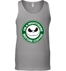 Starbucks Inspired Jack Skellington Coffee I'm A Nightmare Before Coffee Tank Top - NFLFanGift