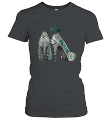 NFL Green Bay Packers Rhinestone High Heels Women's T-Shirt - NFLFanGift