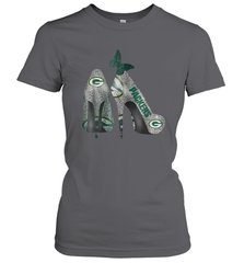 NFL Green Bay Packers Rhinestone High Heels Women's T-Shirt - NFLFanGift