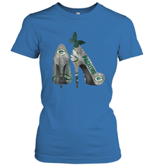NFL Green Bay Packers Rhinestone High Heels Women's T-Shirt - NFLFanGift