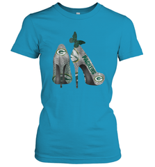 NFL Green Bay Packers Rhinestone High Heels Women's T-Shirt - NFLFanGift