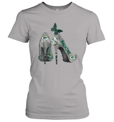 NFL Green Bay Packers Rhinestone High Heels Women's T-Shirt - NFLFanGift