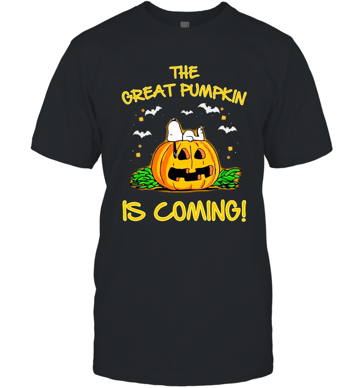 The Great Pumpkin Is Coming Snoopy Halloween Men's T-Shirt - NFLFanGift