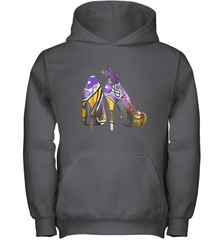 NFL Minnesota Vikings High Heel Butterfly Rhinestone Tide Youth Hoodie - NFLFanGift
