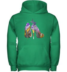 NFL Minnesota Vikings High Heel Butterfly Rhinestone Tide Youth Hoodie - NFLFanGift