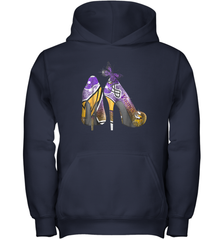 NFL Minnesota Vikings High Heel Butterfly Rhinestone Tide Youth Hoodie - NFLFanGift