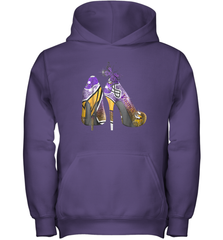 NFL Minnesota Vikings High Heel Butterfly Rhinestone Tide Youth Hoodie - NFLFanGift
