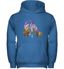 NFL Minnesota Vikings High Heel Butterfly Rhinestone Tide Youth Hoodie - NFLFanGift