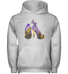 NFL Minnesota Vikings High Heel Butterfly Rhinestone Tide Youth Hoodie - NFLFanGift