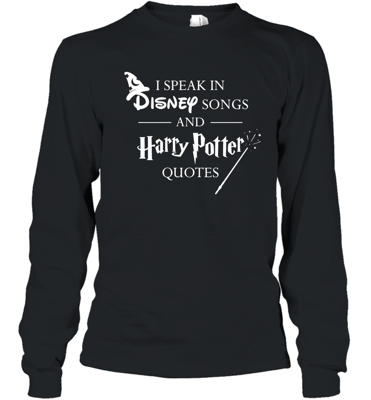 I Speak In Disney Songs And Harry Potter Quotes Youth Long Sleeve T-Shirt - NFLFanGift