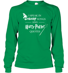 I Speak In Disney Songs And Harry Potter Quotes Youth Long Sleeve T-Shirt - NFLFanGift
