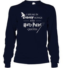 I Speak In Disney Songs And Harry Potter Quotes Youth Long Sleeve T-Shirt - NFLFanGift