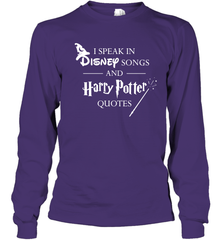 I Speak In Disney Songs And Harry Potter Quotes Youth Long Sleeve T-Shirt - NFLFanGift