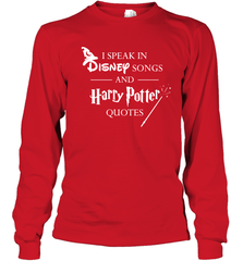 I Speak In Disney Songs And Harry Potter Quotes Youth Long Sleeve T-Shirt - NFLFanGift