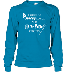 I Speak In Disney Songs And Harry Potter Quotes Youth Long Sleeve T-Shirt - NFLFanGift