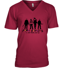 Horror Friends Jason Voorhees Freddy Krueger Texas Chain Saw Michael Myers Shirt Men's Vneck - NFLFanGift