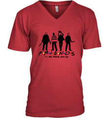 Horror Friends Jason Voorhees Freddy Krueger Texas Chain Saw Michael Myers Shirt Men's Vneck - NFLFanGift