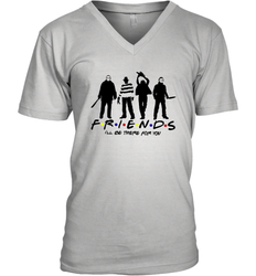 Horror Friends Jason Voorhees Freddy Krueger Texas Chain Saw Michael Myers Shirt Men's Vneck - NFLFanGift