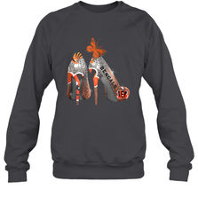 NFL Cincinnati Bengals Rhinestone High Heels Crewneck Sweatshirt - NFLFanGift