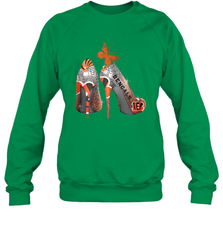 NFL Cincinnati Bengals Rhinestone High Heels Crewneck Sweatshirt - NFLFanGift